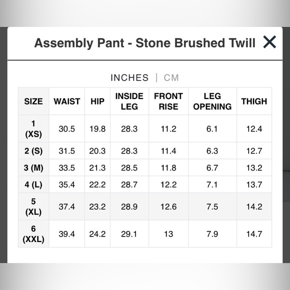 Folk Clothing Stone Wash Twill Khaki Assembly Pants Size 5 or XL - Picture 6 of 6